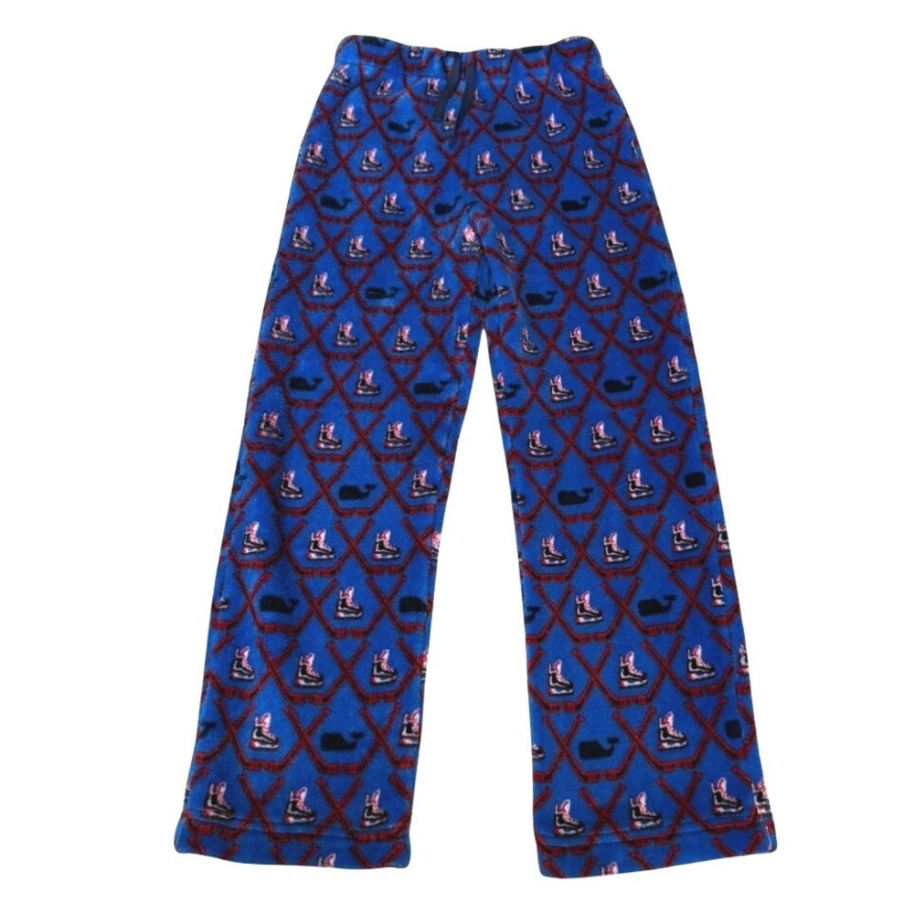 Novelty Vineyard Vines Fleece Lounge‎ PJ Pants Ice Hockey Kids Size S (8-10)